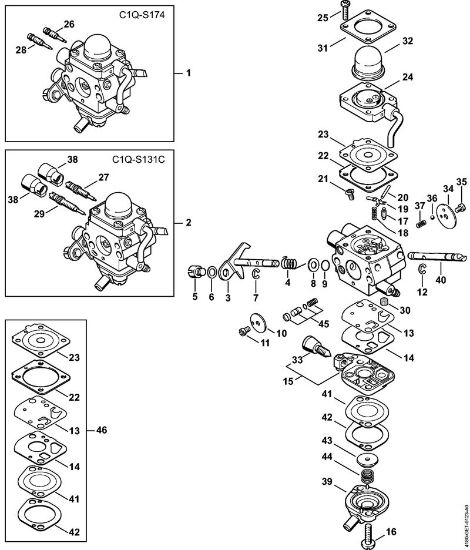 Kombi motorji (KM) KM 90 Uplinjac C1Q-S174, C1Q-S131 della Marca Stihl
