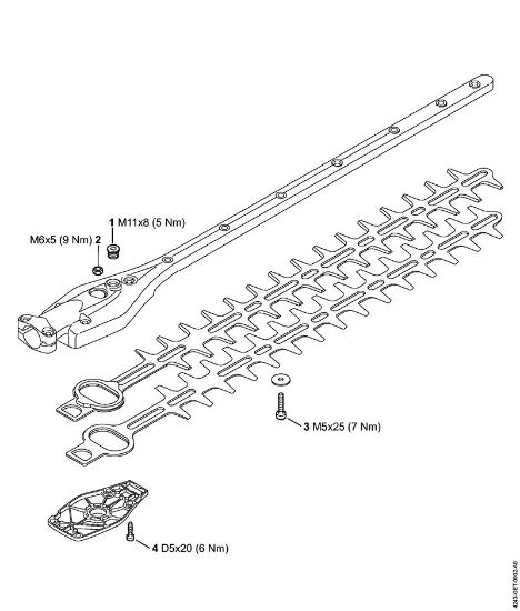 Kombi orodja (-KM) HL-KM 0Â° Pritezni momenti della Marca Stihl