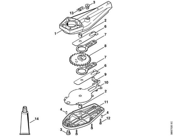 Prikljucki HL 0Â° - 90Â° HL gonilo nožev 0°, 30°, 0° - 90° della Marca Stihl
