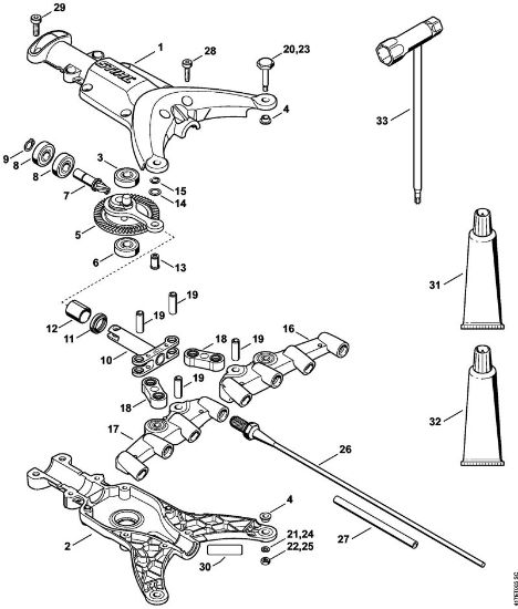Prikljucki SP 10 Gonilo, grablje della Marca Stihl