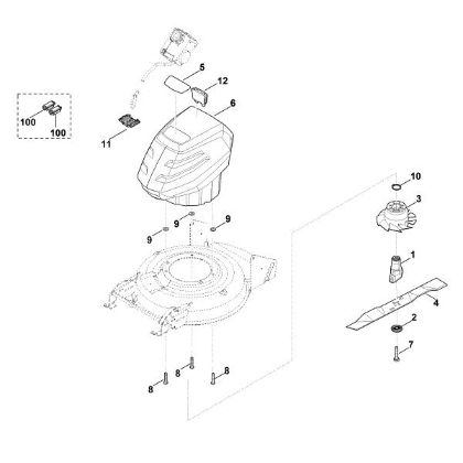 Slika E - Motor, nož RMA 2.0 RT