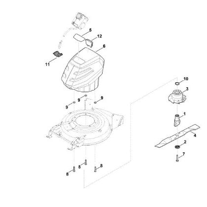 Slika E - Motor, nož RMA 2.1 RP