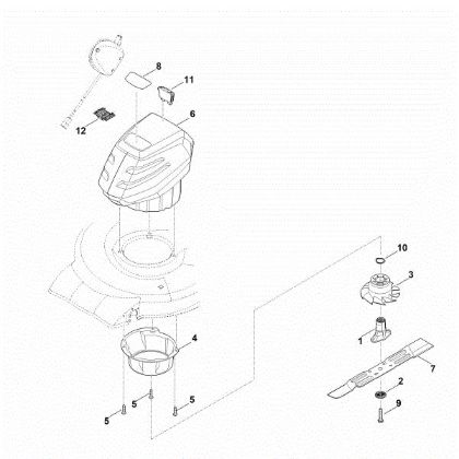 Slika D - Motor, nož RMA 253.0