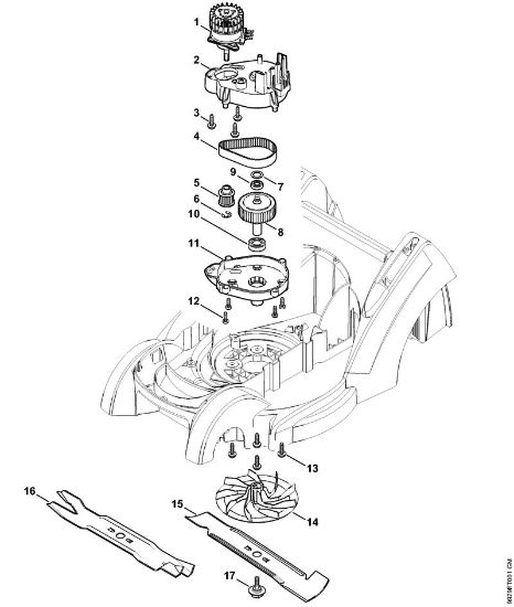 Akumulatorske kosilnice (RMA) RMA 370 Elektromotor, nož della Marca Stihl