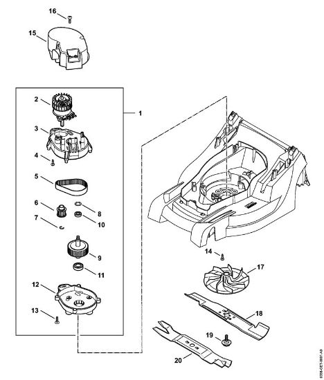 Akumulatorske kosilnice (RMA) RMA 410 C Elektromotor, nož della Marca Stihl