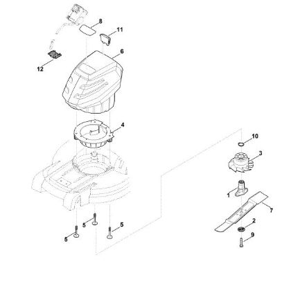 Slika D - Motor, nož RMA 443.1 PC