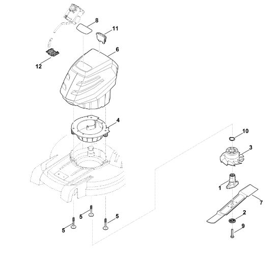 Slika D - Motor, nož RMA 443.1 PC