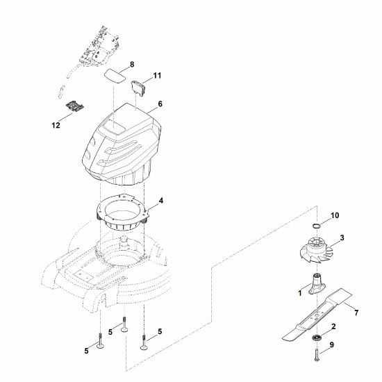Slika D - Motor, nož RMA 443.2