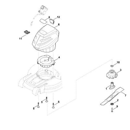 Slika D - Motor, nož RMA 448.0 PC