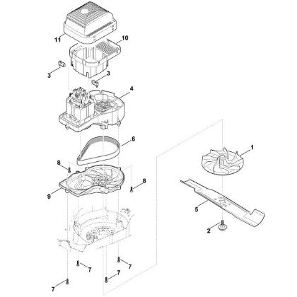 Slika D - Motor, nož RME 443.0 C