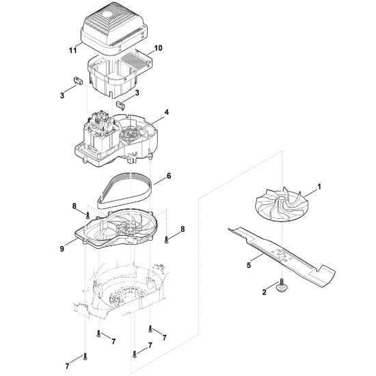Slika D - Motor, nož RME 443.0 C