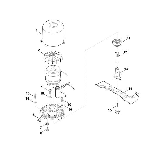 Slika F - Motor, nož RME 545.0 V