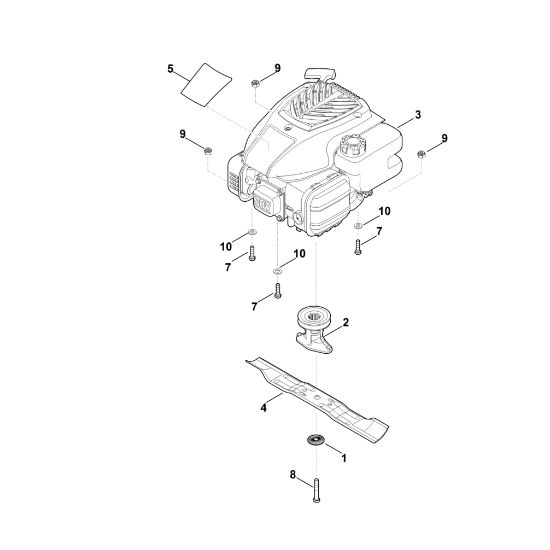 Slika D - Motor, nož RM 248.0