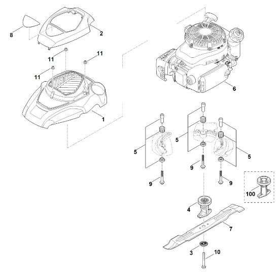 Slika E - Motor, nož RM 4.0 RT