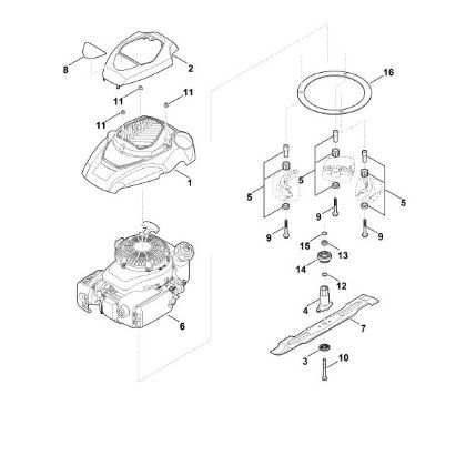 Slika E - Motor, nož RM 4.0 RV
