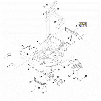 Slika B - Ohišje, sprednja os RM 448.1 PC