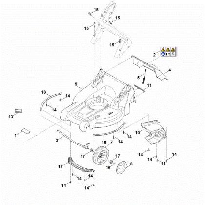 Slika B - Ohišje, sprednja os RM 448.1 TC