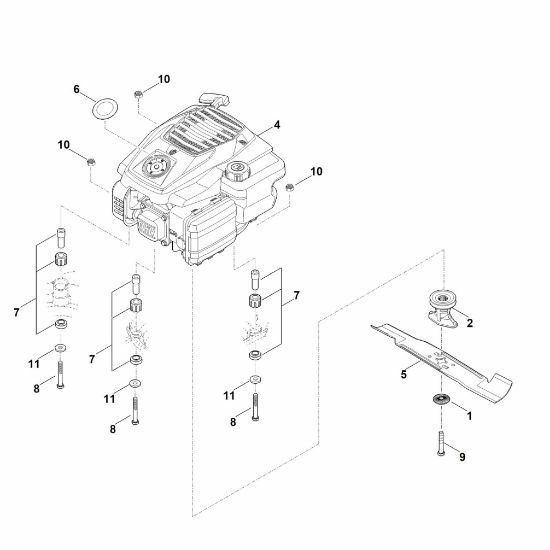 Slika D - Motor, nož RM 448.1 TC