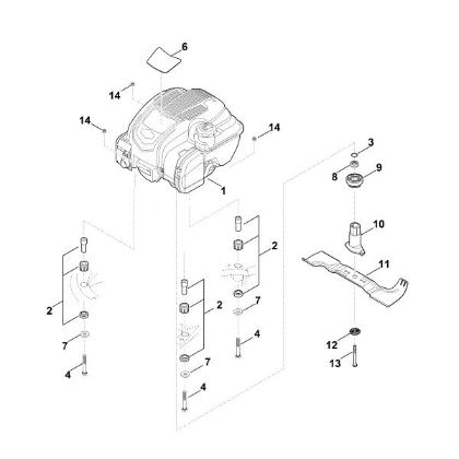 Slika F - Motor, nož RM 545.0 V