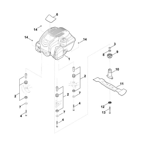 Slika F - Motor, nož RM 545.0 VM