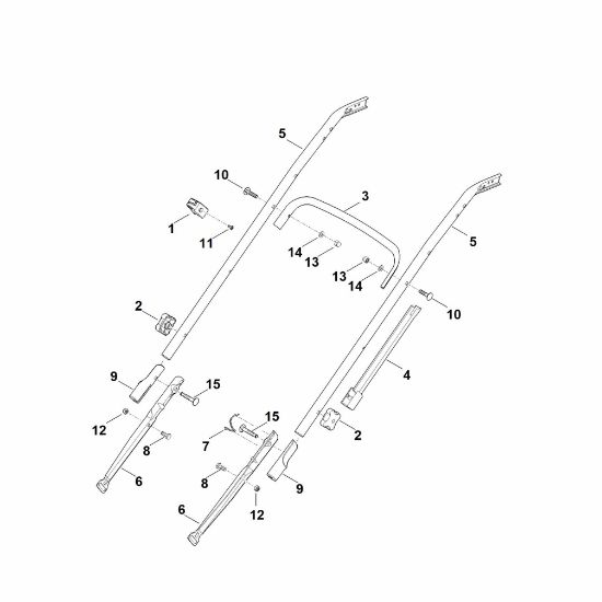Slika B - Spodnji del krmila RM 545.1 T