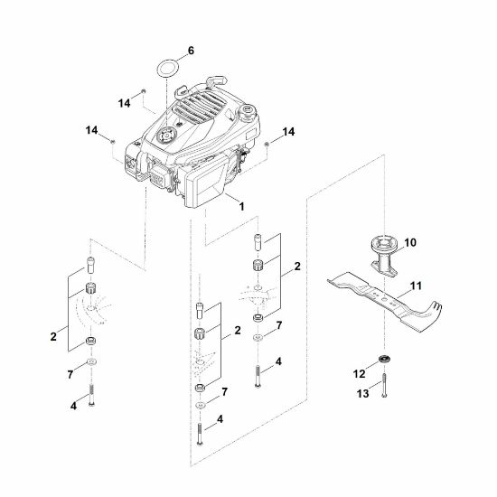 Slika F - Motor, nož RM 545.1 T