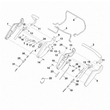 Slika A - Zgornji del krmila RM 545.1 VE