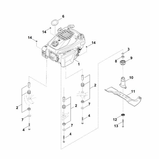 Slika F - Motor, nož RM 545.1 VR