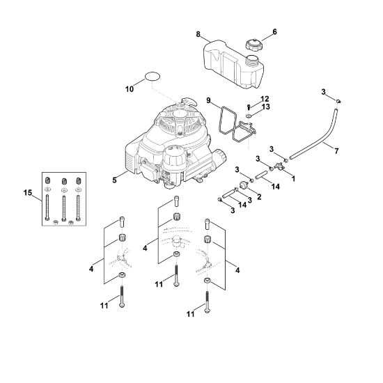Slika F - Motor, rezervoar RM 756.0 GS