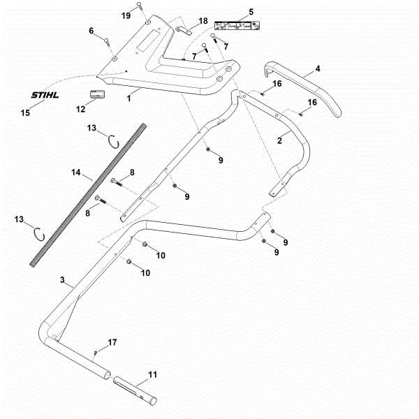 Slika B - Spodnji del krmila RM 756.0 YC