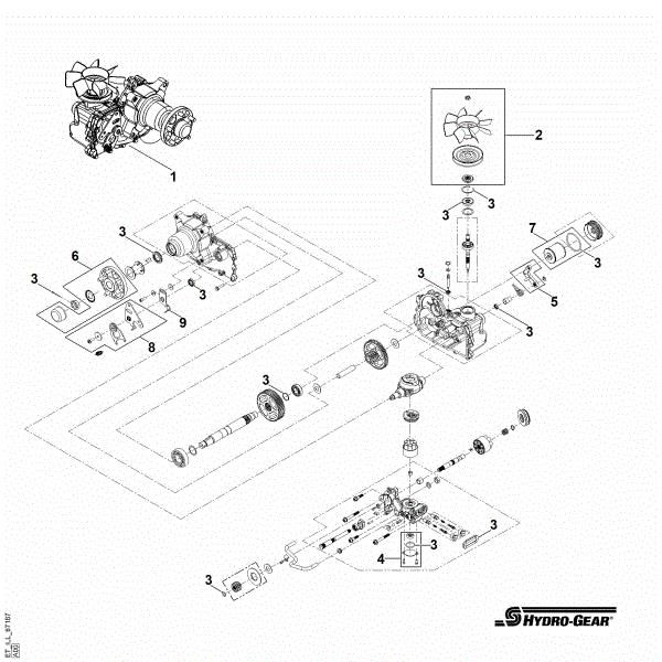 Slika A - Pogon preme desno 1710-1057R