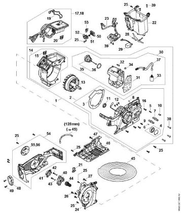 Slika A - Elektromotor, elektronski modul, rezervoar za olje MSA 300.0