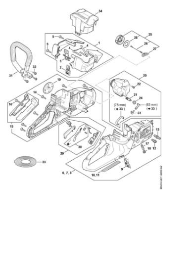 Slika Ohišje rocaja, pokrov MSA 60.0 C-B