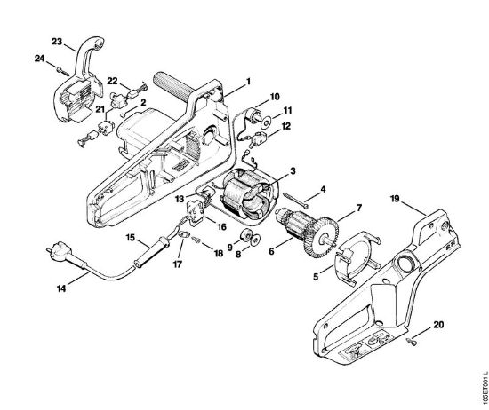 Elektricne motorne žage (MSE) E 14 Elektromotor E 14 della Marca Stihl