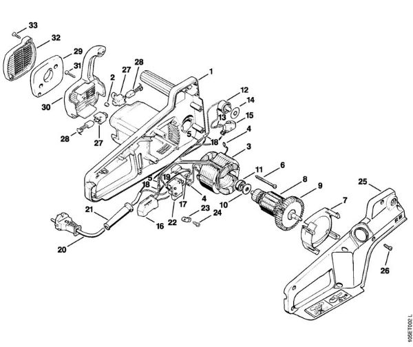 Elektricne motorne žage (MSE) E 14 Elektromotor E 14 C della Marca Stihl
