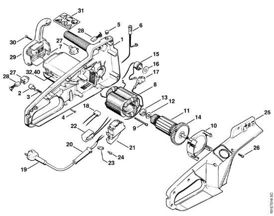 Elektricne motorne žage (MSE) E 20 Elektromotor E 220, E 20 della Marca Stihl