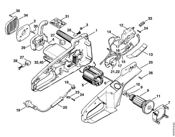 Elektricne motorne žage (MSE) E 20 C Elektromotor E 220 C, E 20 C della Marca Stihl