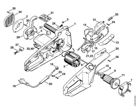 Elektricne motorne žage (MSE) E 220 C Elektromotor E 220 C, E 20 C della Marca Stihl