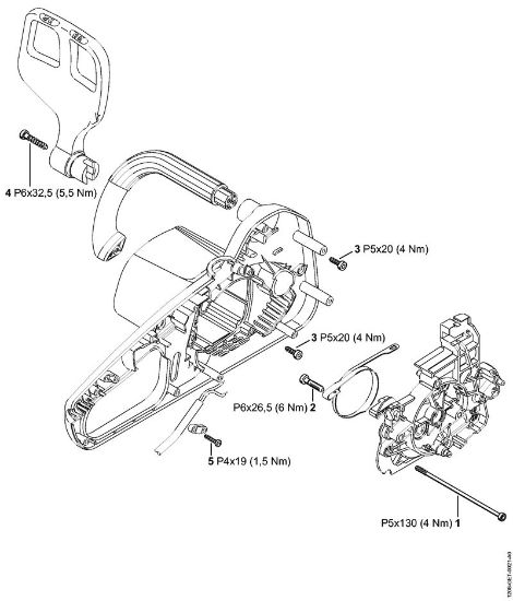 Elektricne motorne žage (MSE) MSE 141 C-Q Pritezni momenti della Marca Stihl