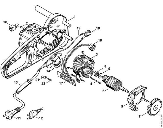 Elektricne motorne žage (MSE) MSE 200 C-BQ Elektromotor MSE 200 C della Marca Stihl