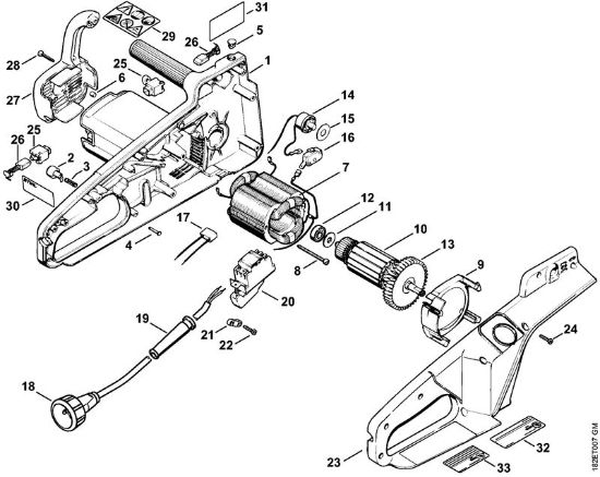 Elektricne motorne žage (MSE) MSE 220 Elektromotor MSE 220 USA, CAN della Marca Stihl