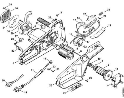 Elektricne motorne žage (MSE) MSE 220 C Elektromotor MSE 220 C della Marca Stihl