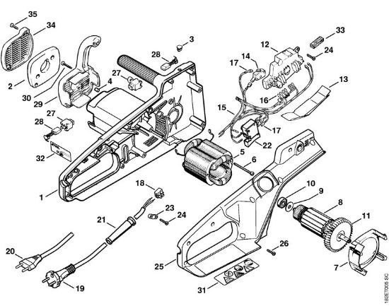 Elektricne motorne žage (MSE) MSE 220 C Elektromotor MSE 220 C della Marca Stihl