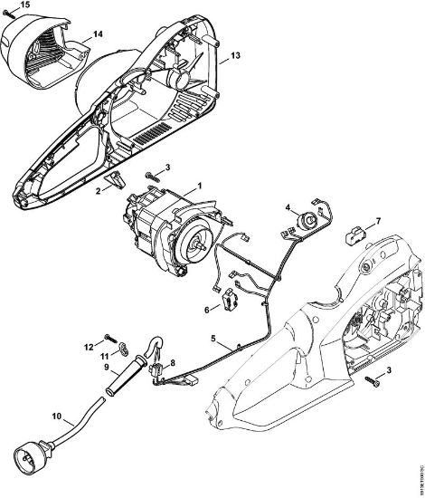 Elektricne motorne žage (MSE) MSE 250 C-Q Elektromotor, ohišje motorja USA, CAN della Marca Stihl