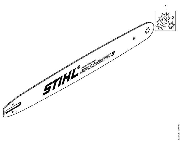 Meci Mec R 50cm/20" 1,6mm/0.063" 3/8" Rollomatic E 3/8" 11 Zobje (.063") della Marca Stihl