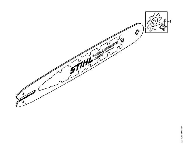 Meci Mec RL 35cm/14" 1,3mm/0.050" 3/8" P Rollomatic E Light 3/8" Picco 9 Zobje della Marca Stihl