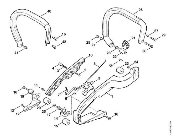 Zage z bencinskim motorjem (MS) 011 AVEQ Rocaj della Marca Stihl