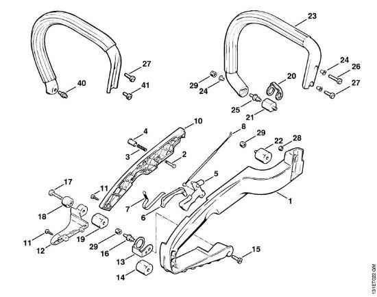 Zage z bencinskim motorjem (MS) 012 AVEQ Rocaj della Marca Stihl