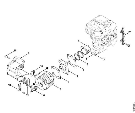Zage z bencinskim motorjem (MS) 012 AVEQ Valj della Marca Stihl