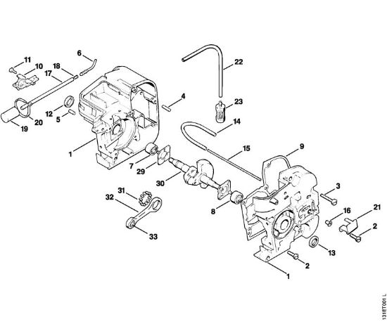 Zage z bencinskim motorjem (MS) 012 AVTEQ Ohišje zaganjaca della Marca Stihl